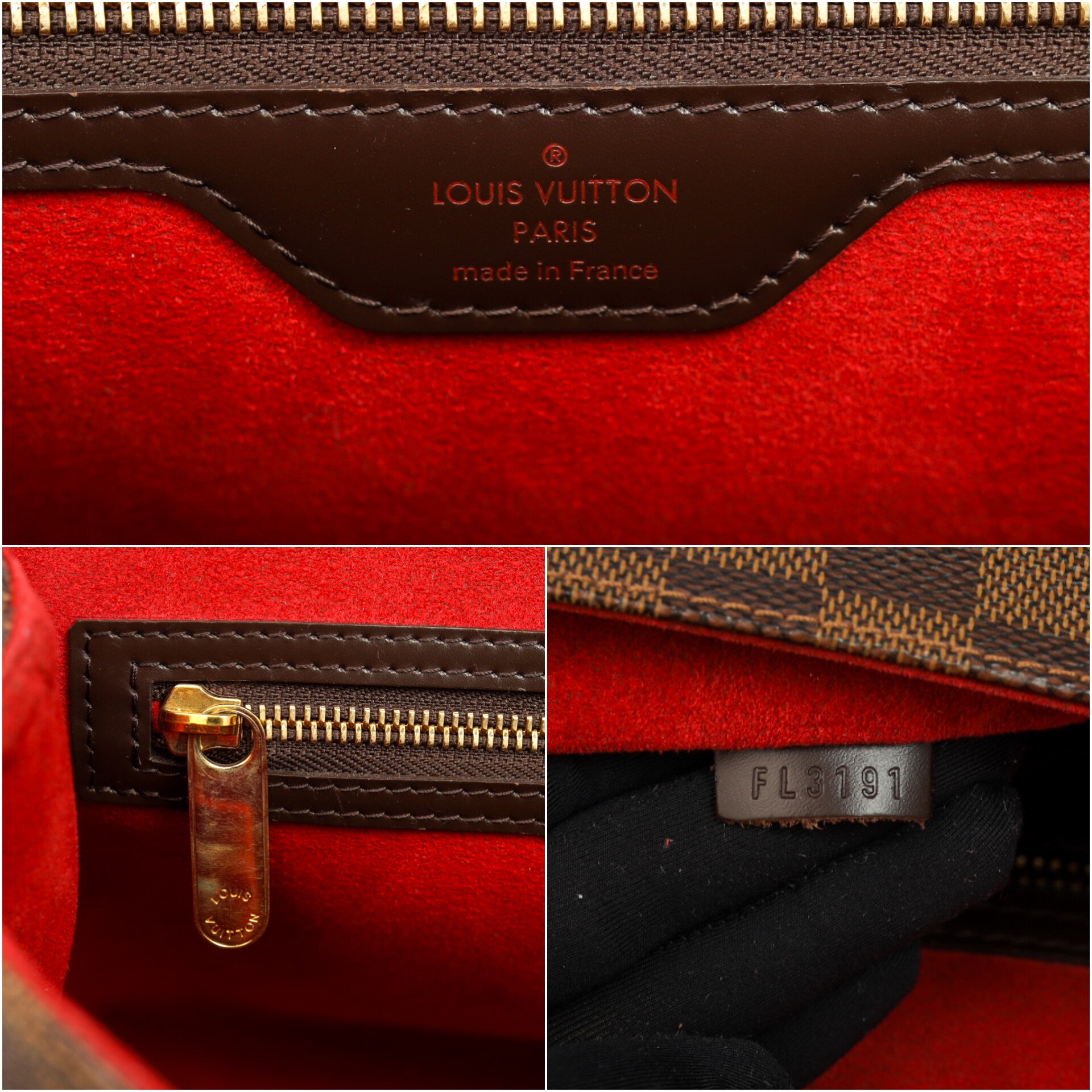 Authentic LV Bergamo GM Damier Ebene Satchel Crossbody bag