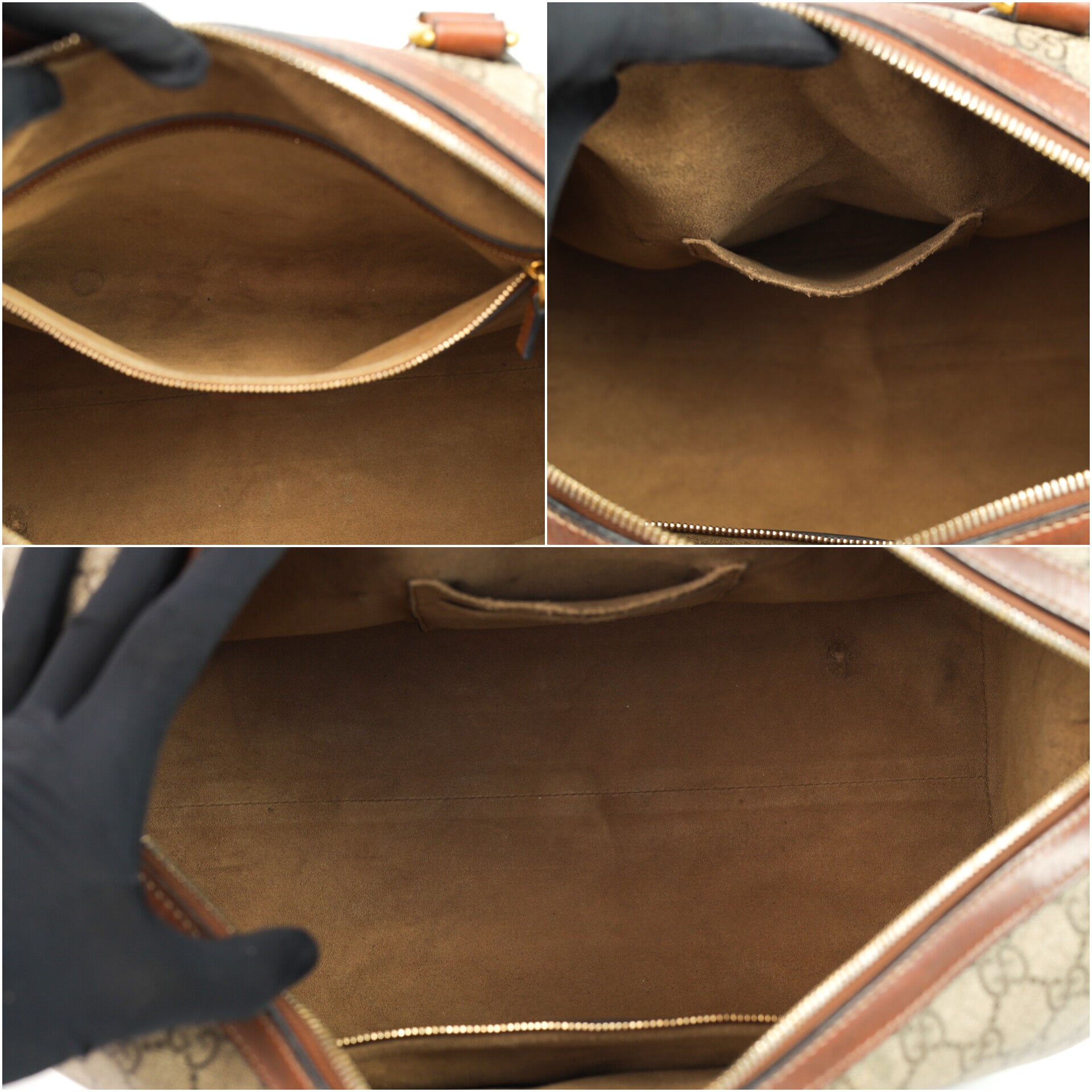 Authentic Gucci Boston Supreme Medium  Brown in Leather Canvas Monogram Satchel