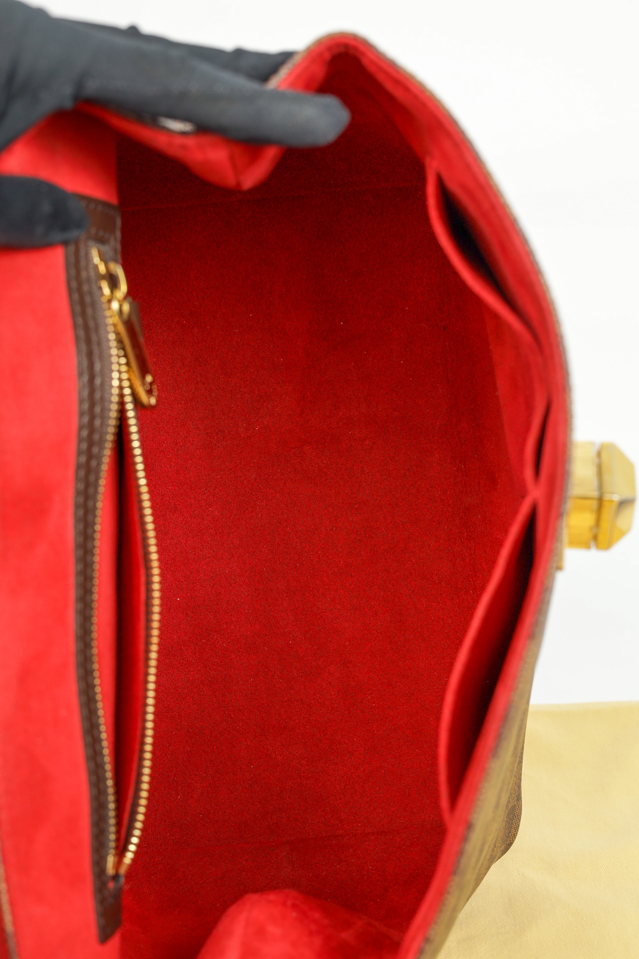 Authentic LV Bergamo GM Damier Ebene Satchel Crossbody bag