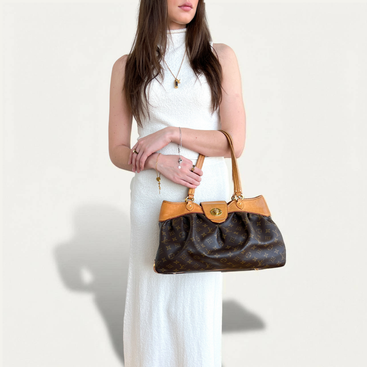 Louis Vuitton Boetie MM Monogram Satchel Handbag