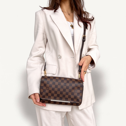 Authentic Louis Vuitton Hoxton Pm damier ebene crossbody clutch bag