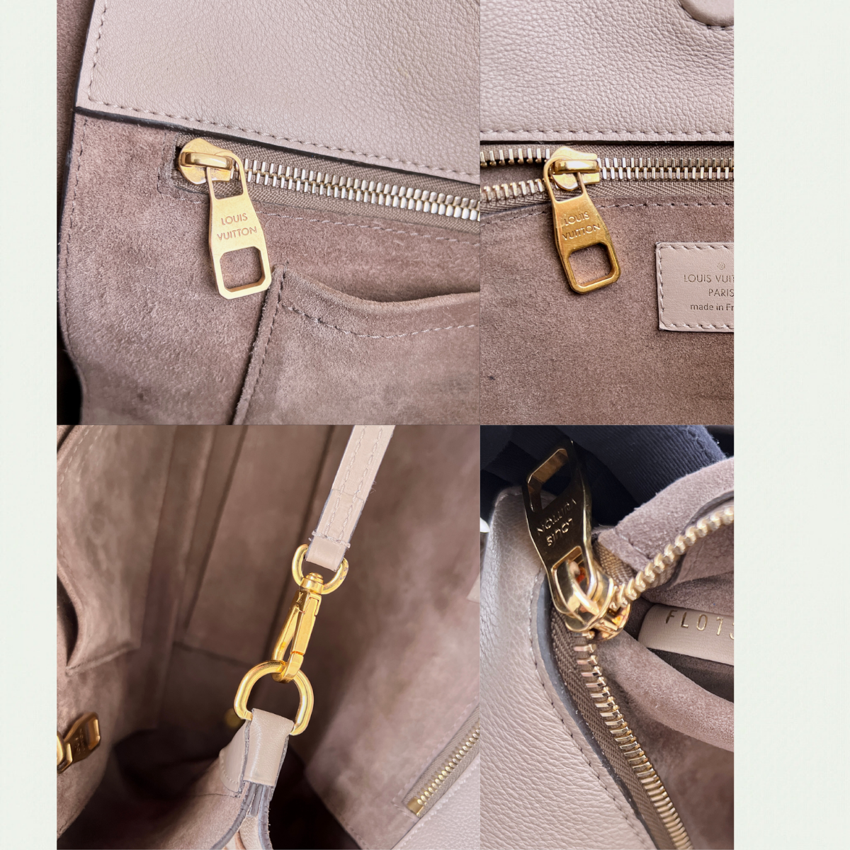Louis Vuitton W Tote Veau Cachemire Calfskin  suede brown bag