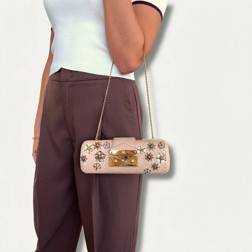 Sac bandoulière Louis Vuitton Party Beige Python