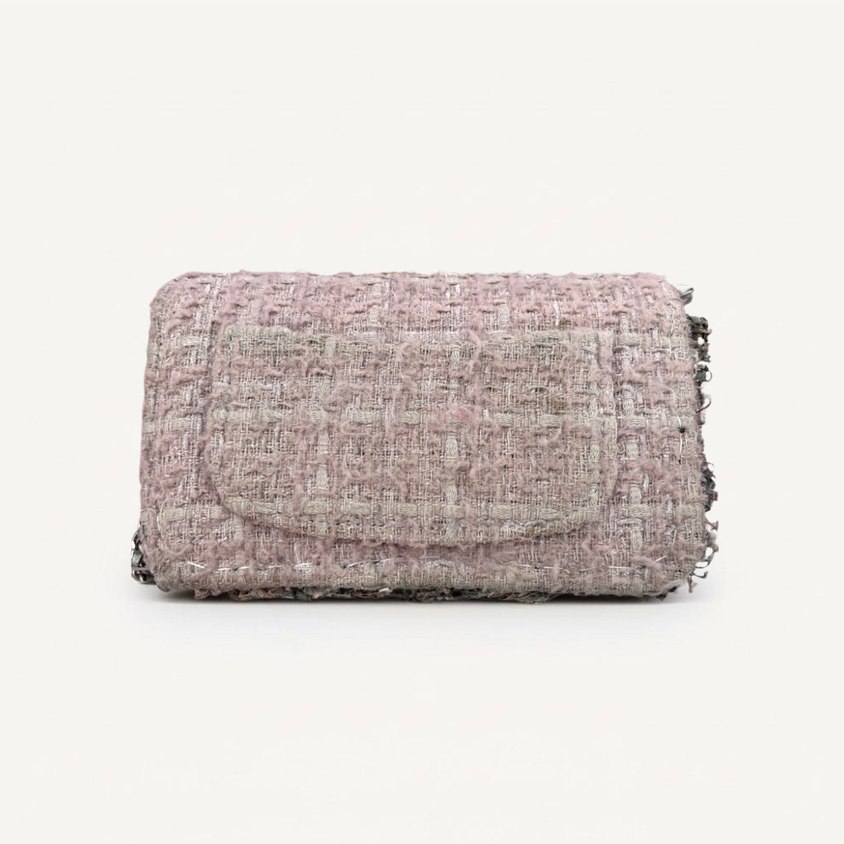 Chanel Classic Flap Bag Tweed Pink
