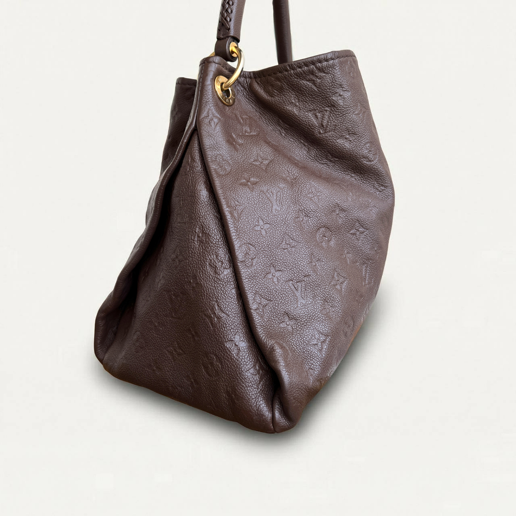 Louis Vuitton Artsy Brown Empreinte Monogram Shopper Hobo Shoulder Bag