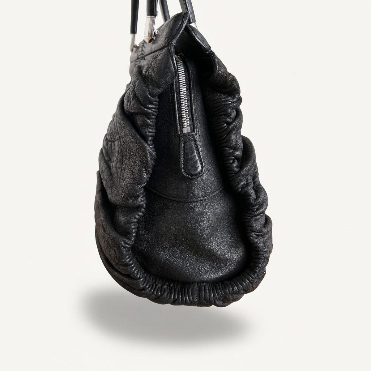 Christian Dior Karenina Large tote leather  Textured black  handbag