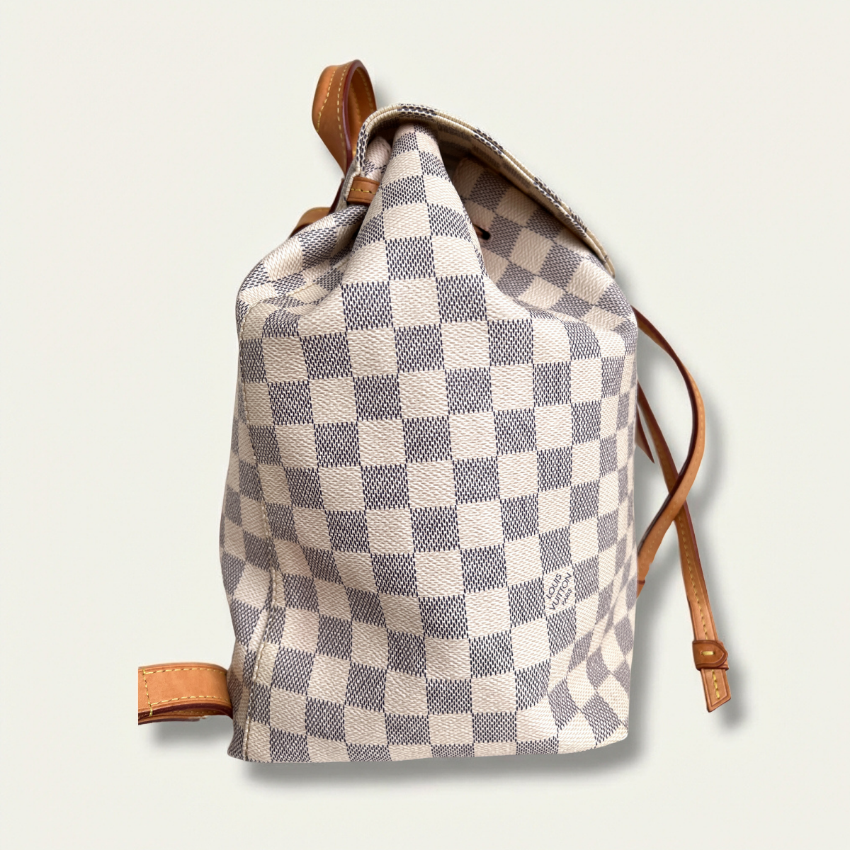 louis vuitton backpack damier azur Sperone Modaselle Light and easy to carry with its top handle and adjustable straps Auth LOUIS VUITTON Damier Azur