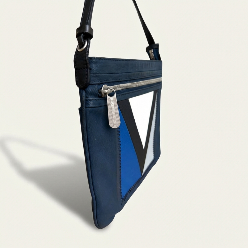 Louis Vuitton Cup Genoa Marine Crossbody Shoelfer Blue Bag