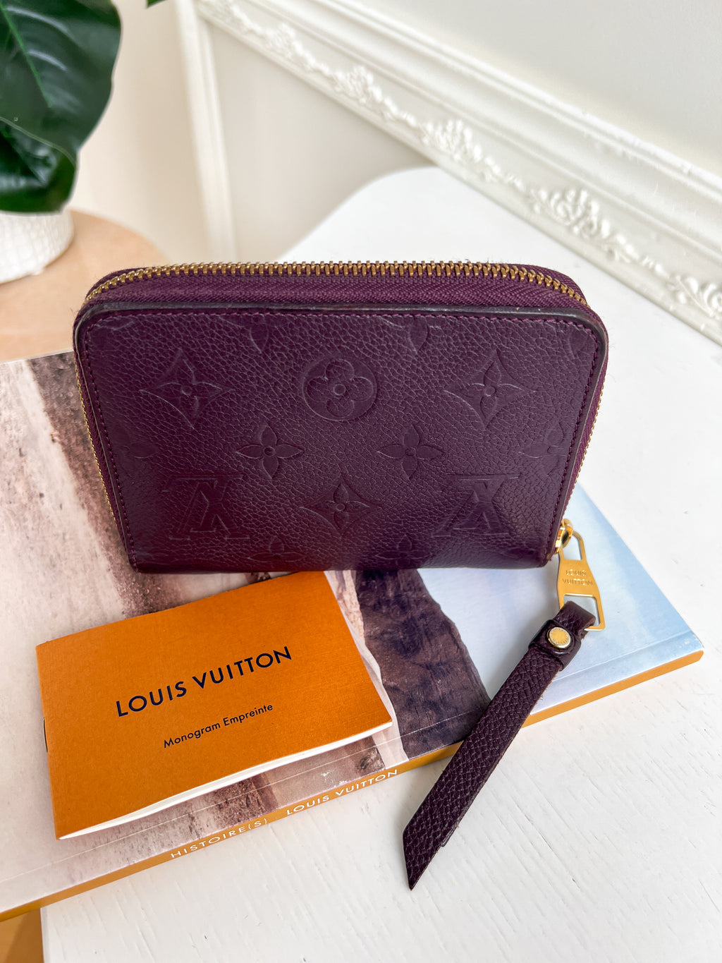 Authentic Louis Vuitton empreinte monogram purple violet  wallet