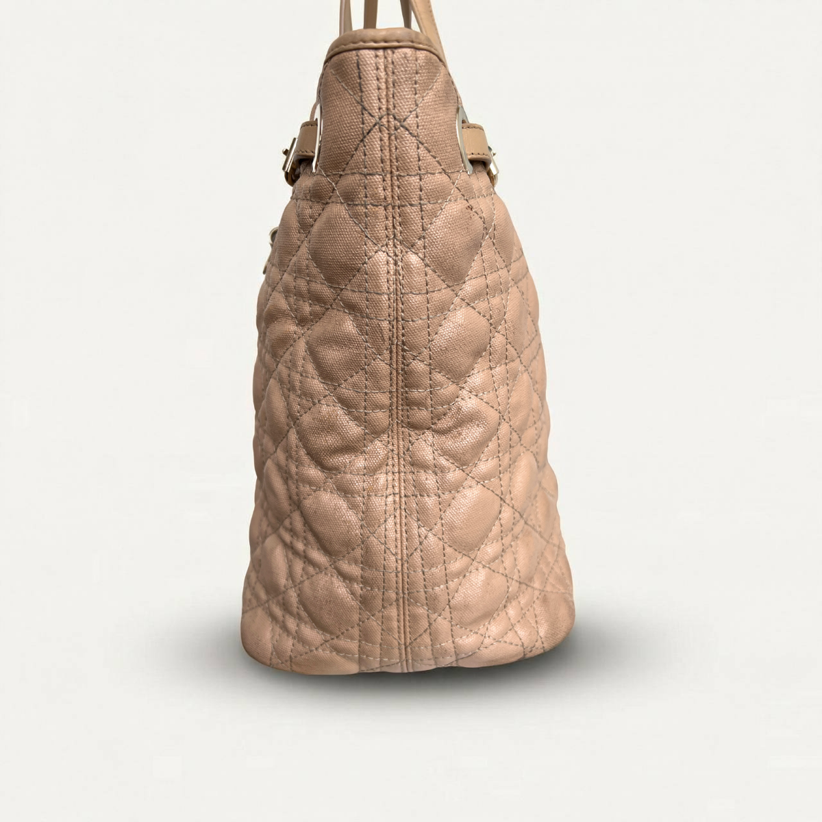 Christian Dior Panarea Medium Shopper Coated Beige Bag