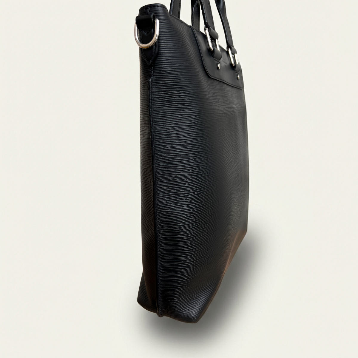 Louis Vuitton Cabajour Cabas Epi Black Brooks Tote Bag