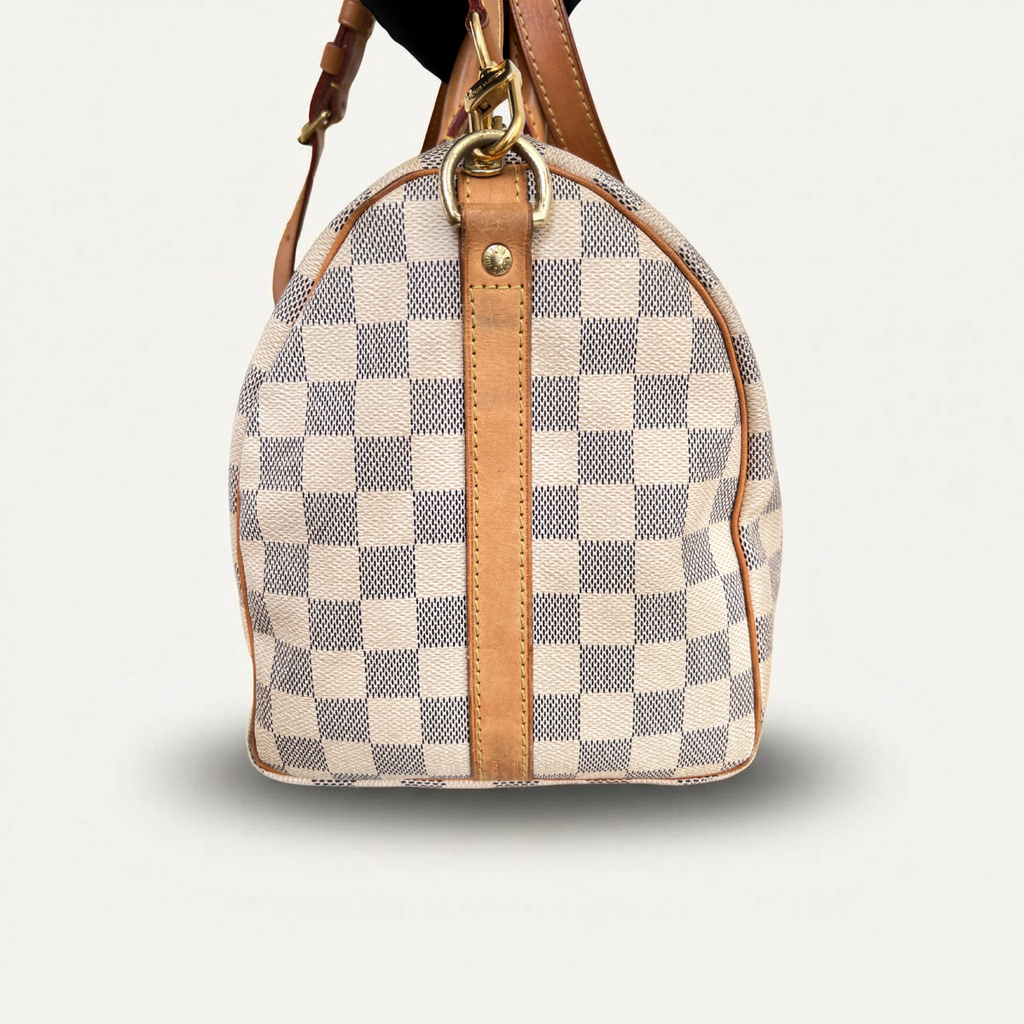Louis Vuitton Speedy 30 Azur Damier Bandouliere Satchel Crossbody Bag
