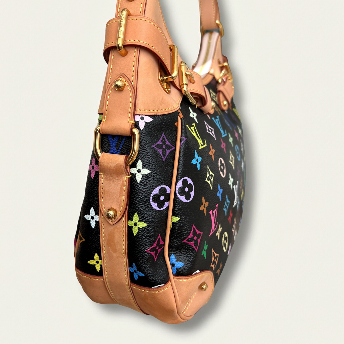 Sac Louis Vuitton Greta Multicolore Noir Murakami Monogramme Noir