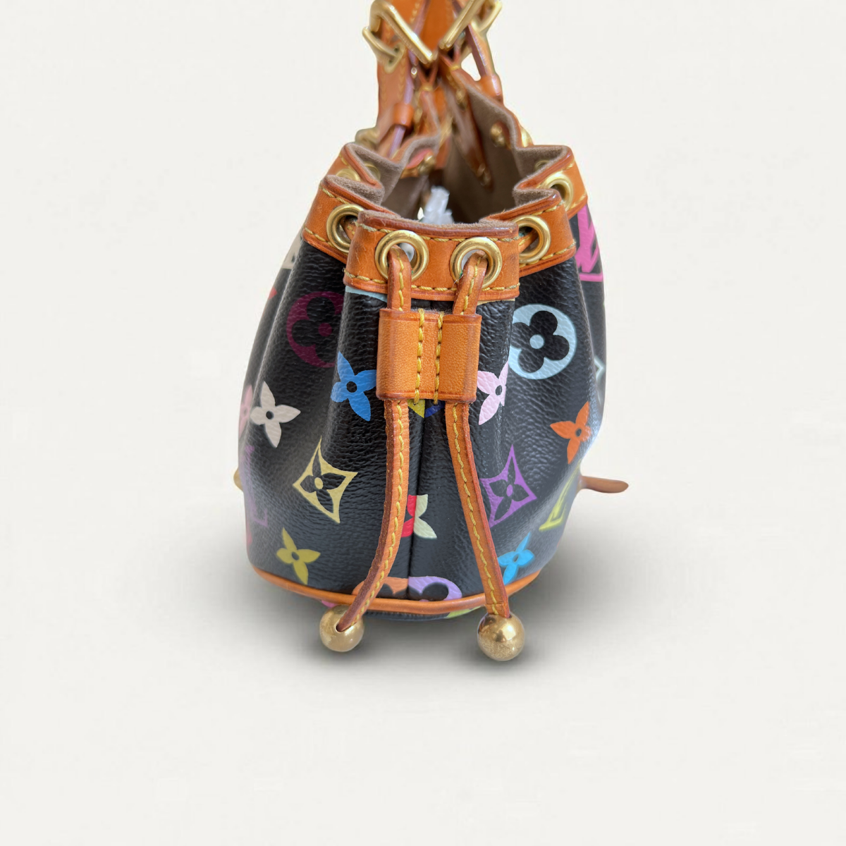 Louis Vuitton Theda PM Monogram Multicolor Black Satchel Bag