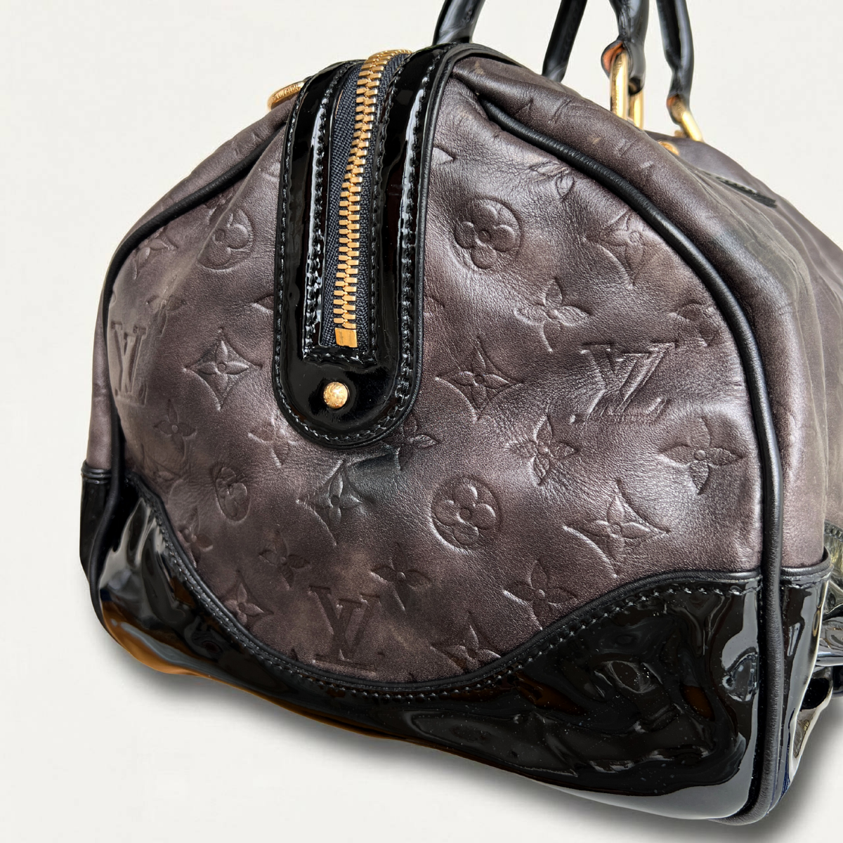 Louis Vuitton Boston Stephen Sprouse Monogram Patent Leather Bag