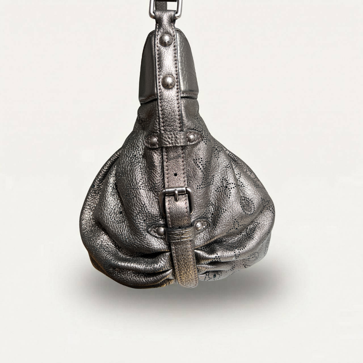 Sac bandoulière Louis Vuitton Mahina XS Monogram Bronze Perforé