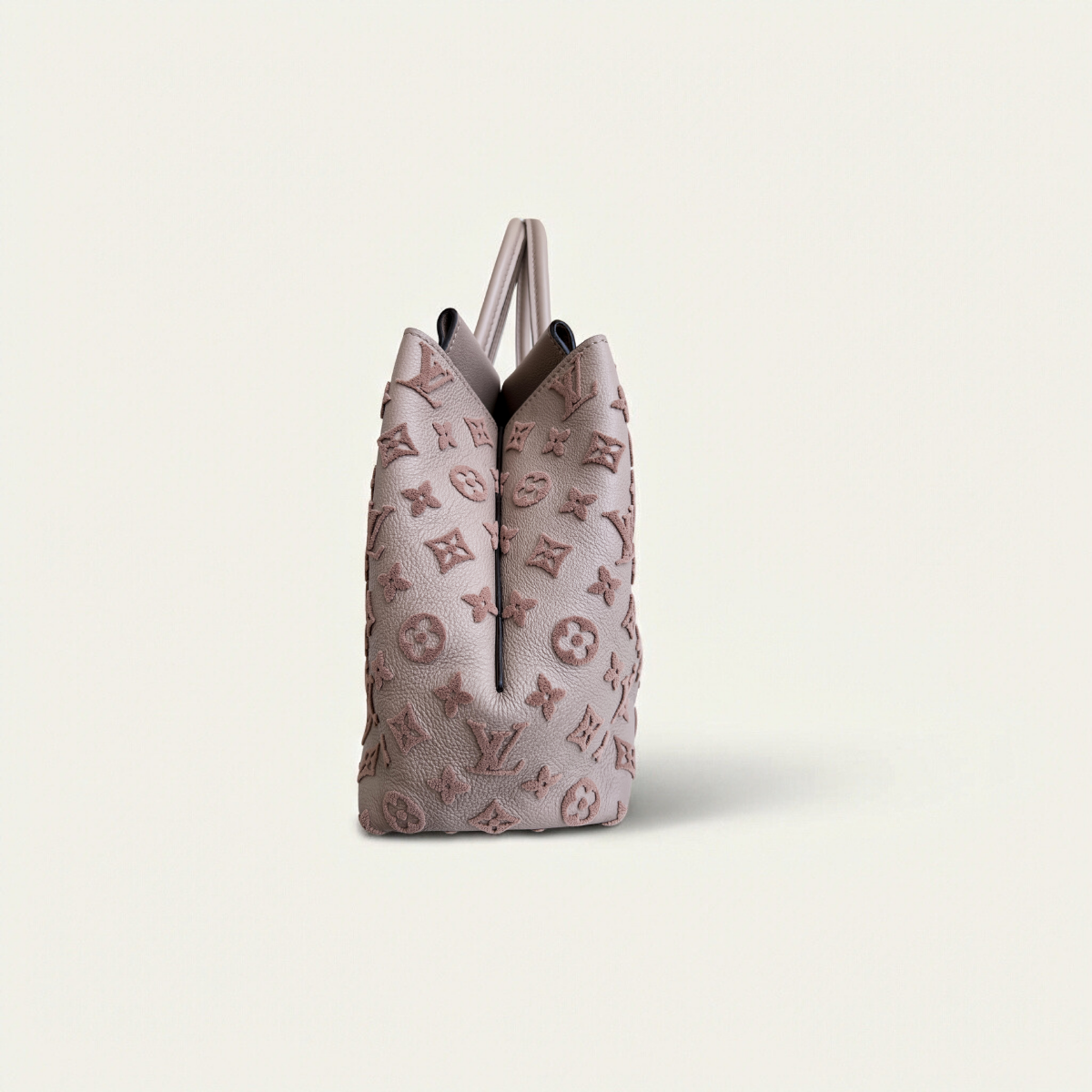 Louis Vuitton W Tote Veau Cachemire Calfskin  suede brown bag