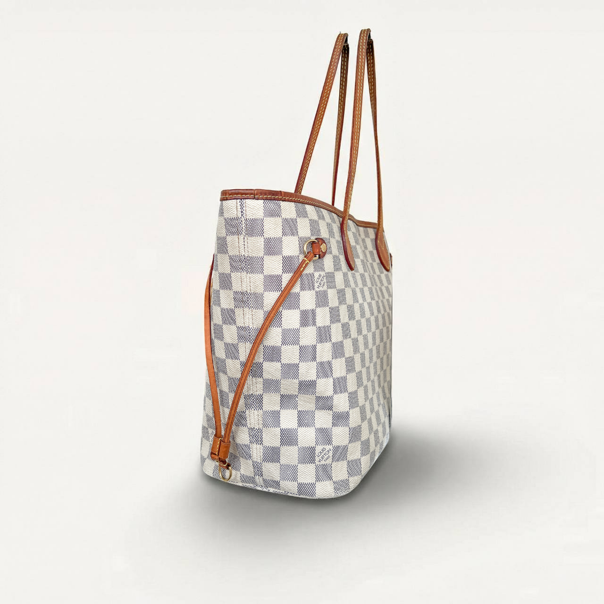 Louis Vuitton Neverfull mm azur damier shoulder tote handbag