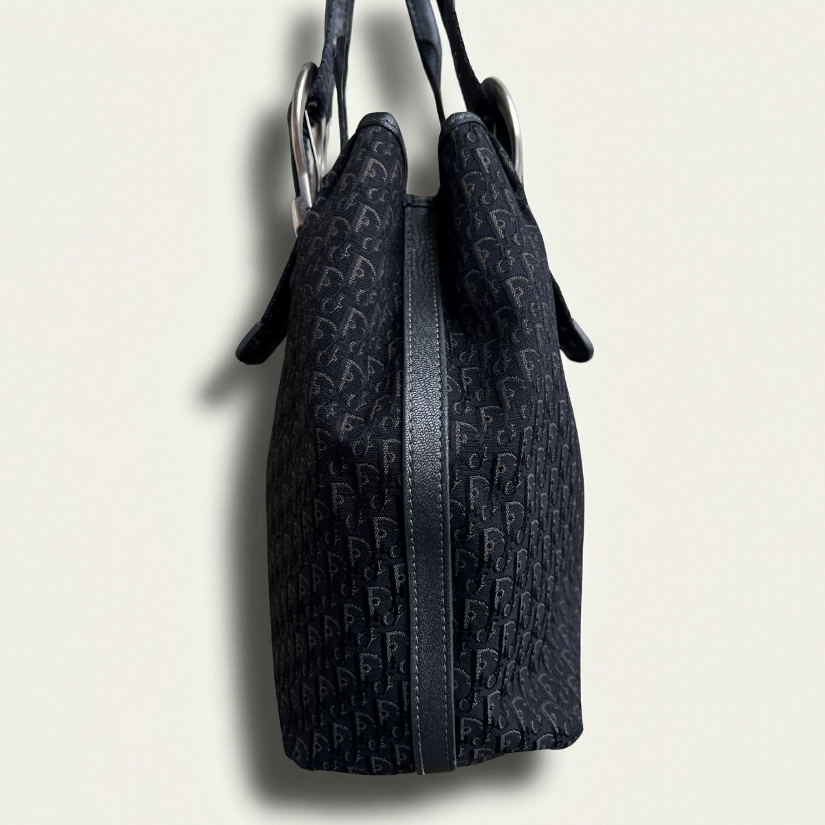 Christian Dior Diorissimo Trotter Preta Textile Tote Bag