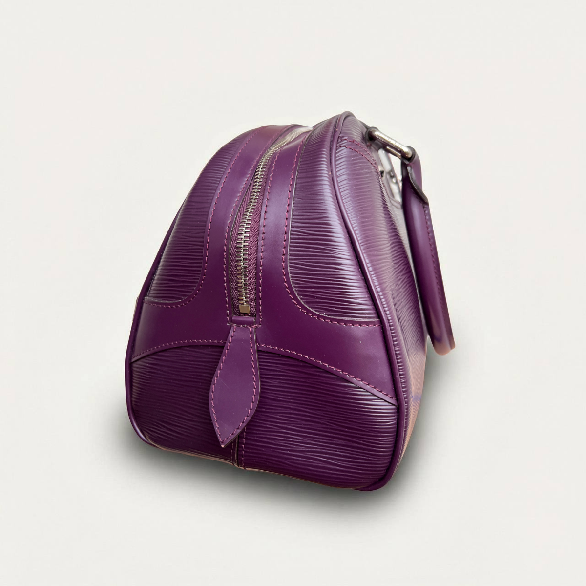 LOUIS VUITTON Authentic Bowling Montaigne GM Purple Epi Leather Bag
