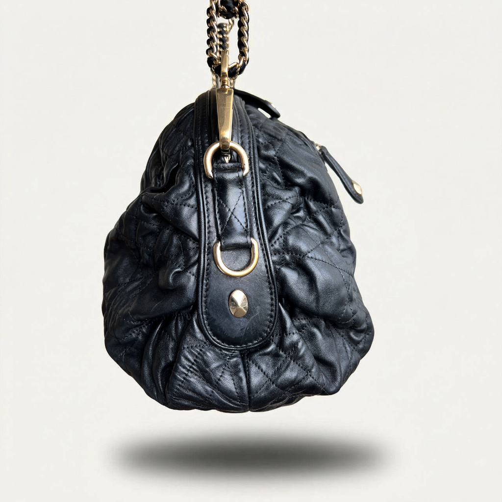 Christian Dior Gaufre Lambskin Canage Delidior Delices Black Bag