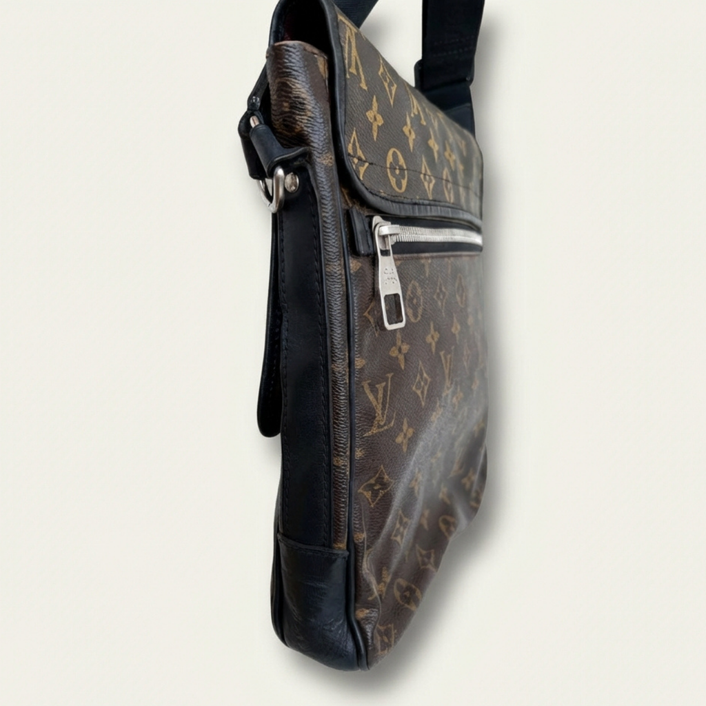 Louis Vuitton Macassar Bass MM Shoulder Crossbody Monogram Bag