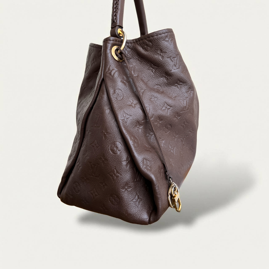 Louis Vuitton Artsy Brown Empreinte Monogram Shopper Hobo Shoulder Bag