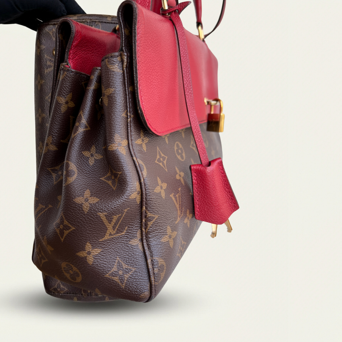 Louis Vuitton Venus Raisin Monogram Red Leather Handbag