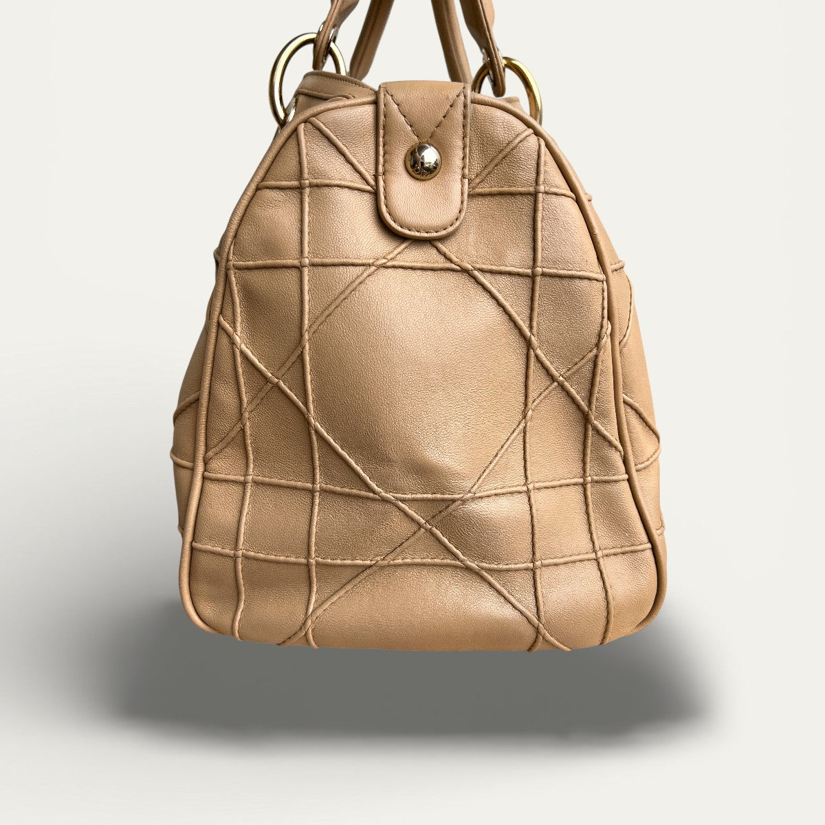 Authentique sac fourre-tout Dior Beige Cannage Granville en cuir 09-BO-0132 B0867