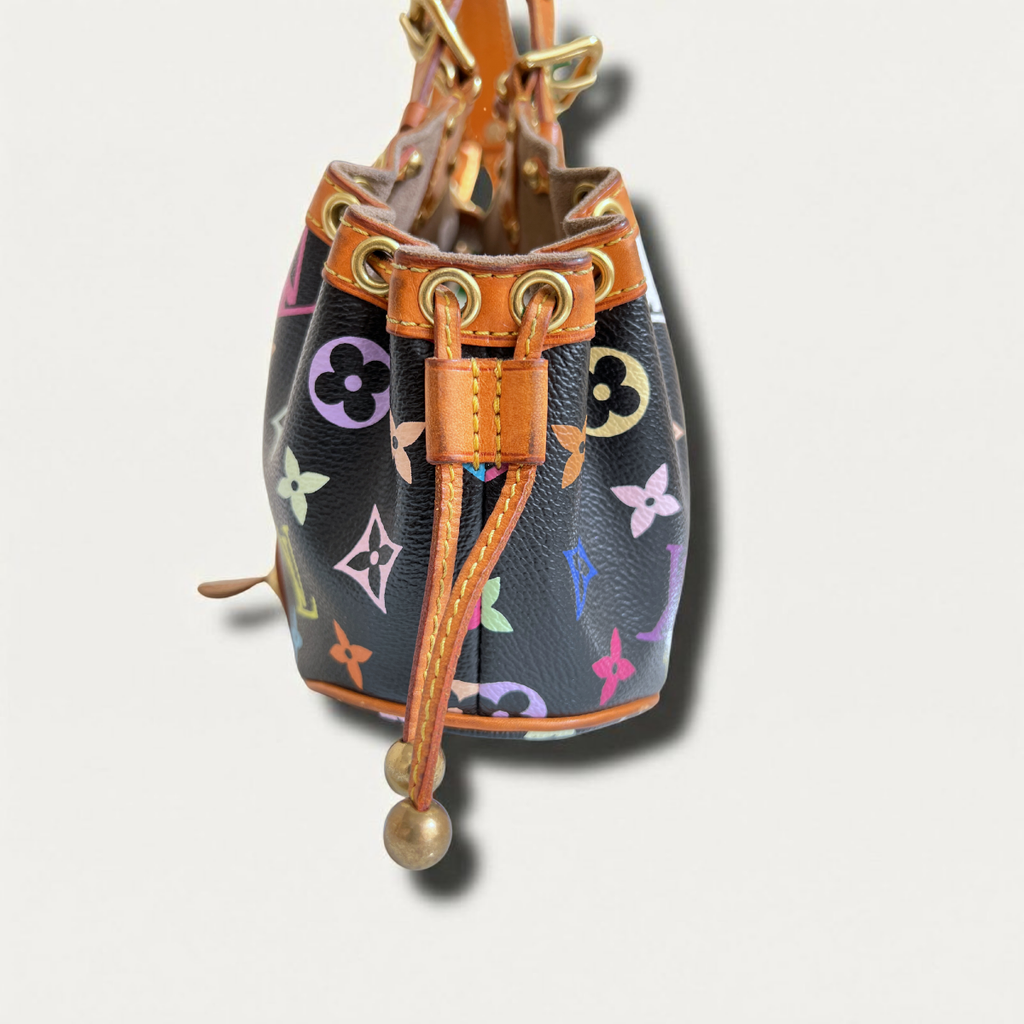 Louis Vuitton Theda PM Monogram Multicolor Black Satchel Bag