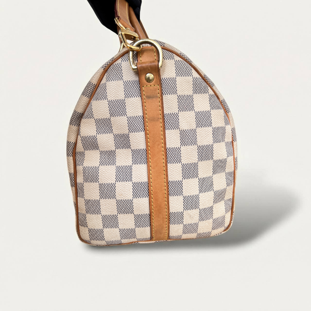 Louis Vuitton Speedy 30 Azur Damier Bandouliere Satchel Crossbody Bag