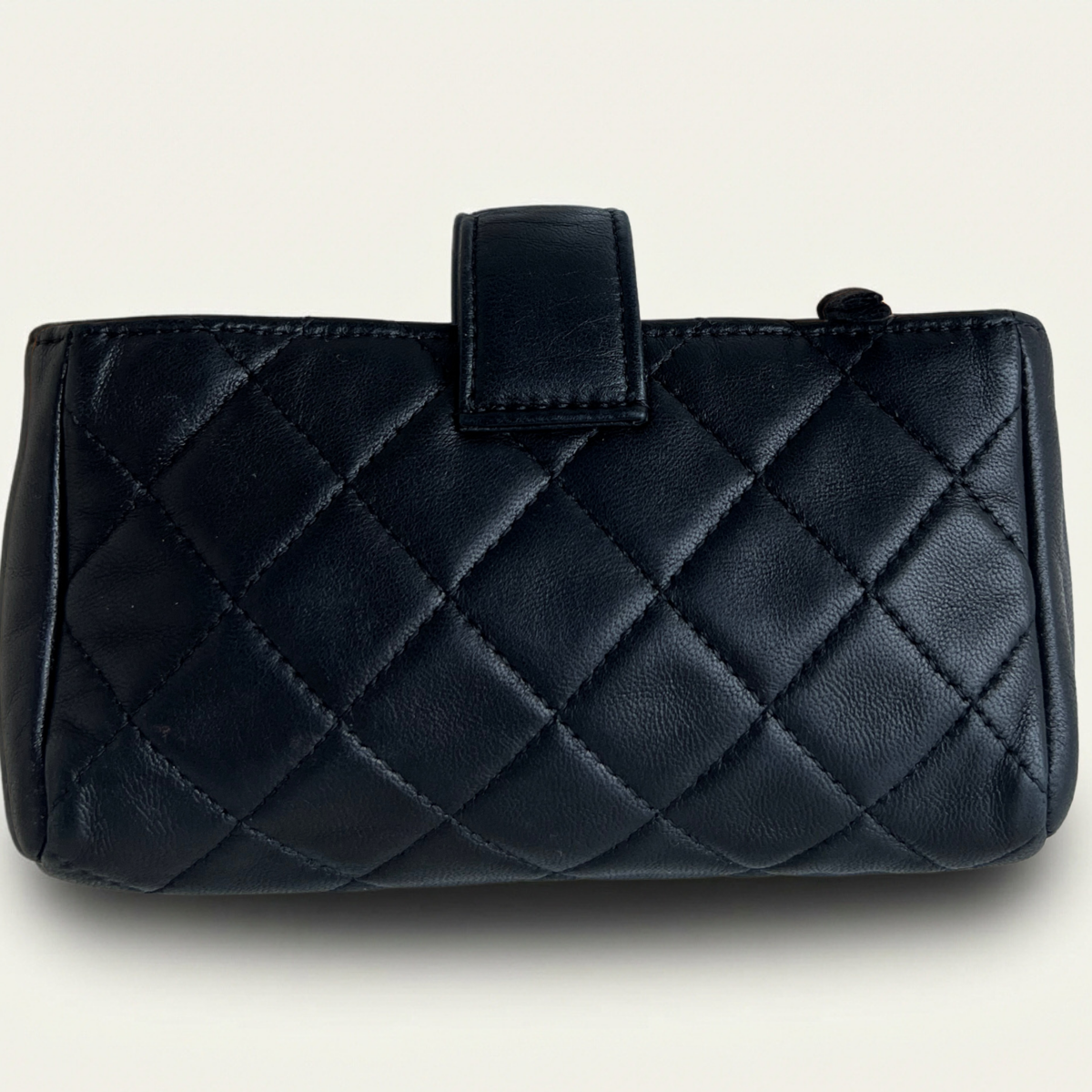 Chanel Wallet Card Black Leather