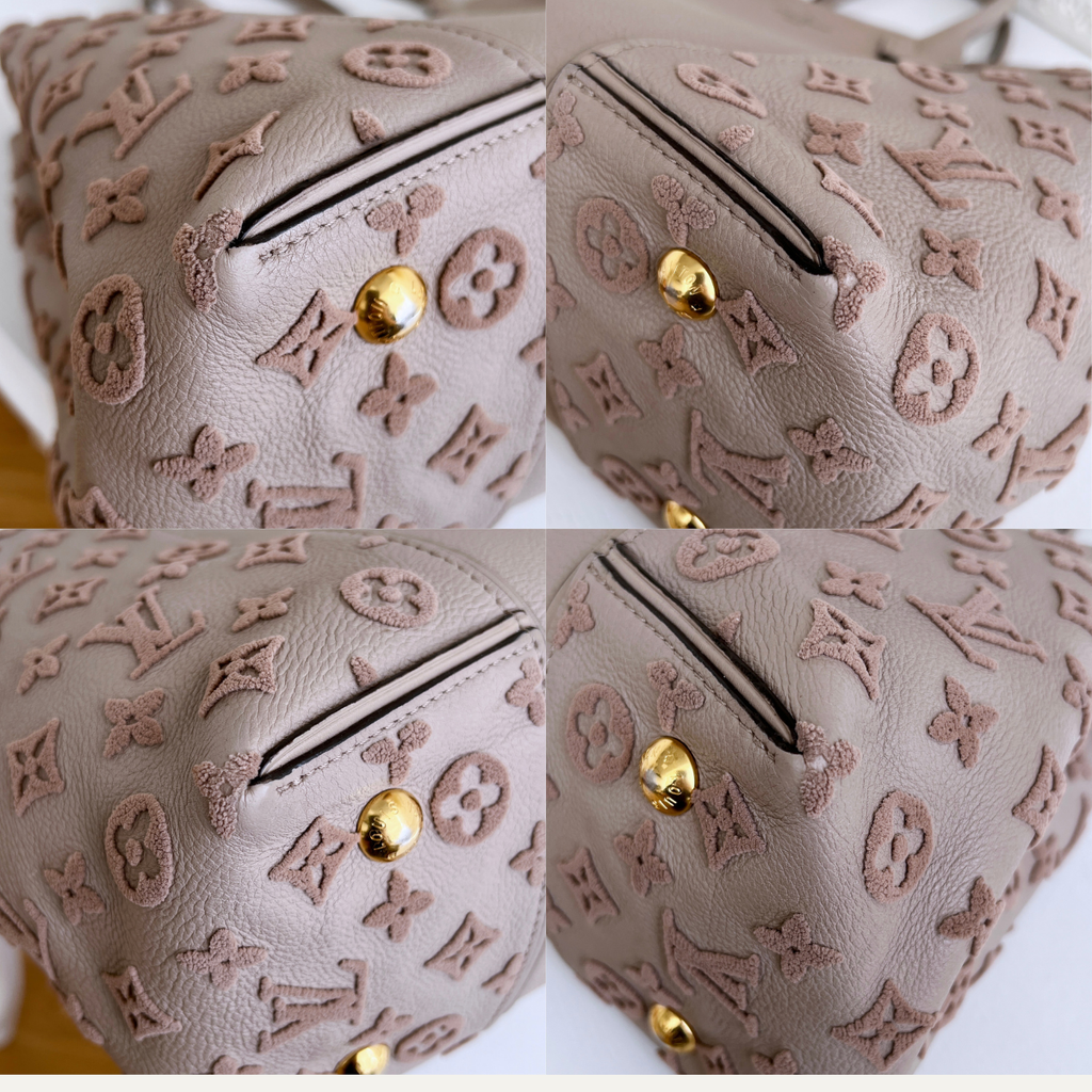 Louis Vuitton W Tote Veau Cachemire Calfskin  suede brown bag