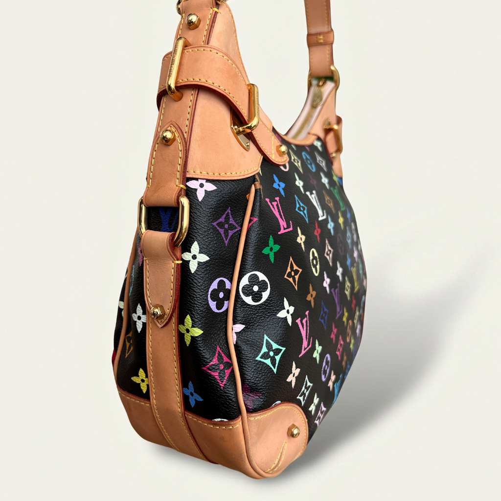 Sac Louis Vuitton Greta Multicolore Noir Murakami Monogramme Noir