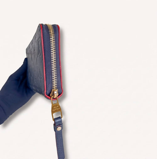 LV wallet empreinte dark blue with red