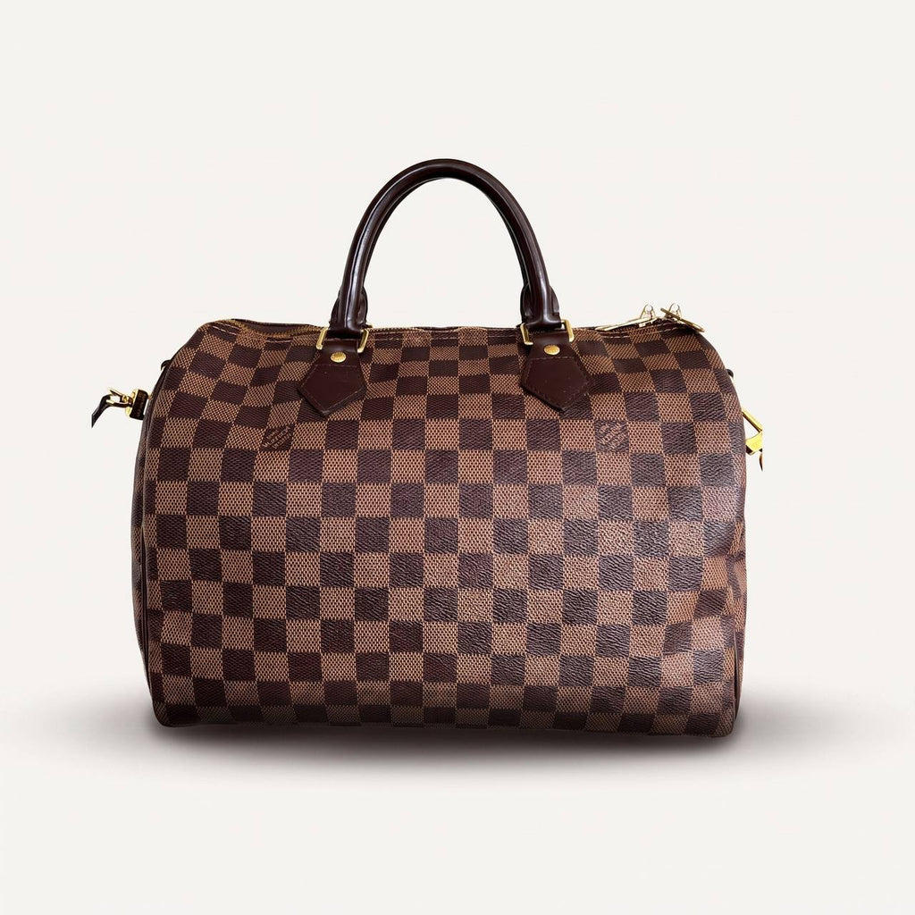 Authentic Louis Vuitton Speedy 30 damier ebene bandouliere crossbody satchel bag
