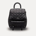Christian Dior Backpack Large Cannage Quilted Black Leather Lambskin