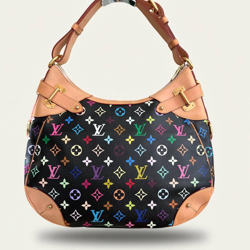 Sac Louis Vuitton Greta Multicolore Noir Murakami Monogramme Noir
