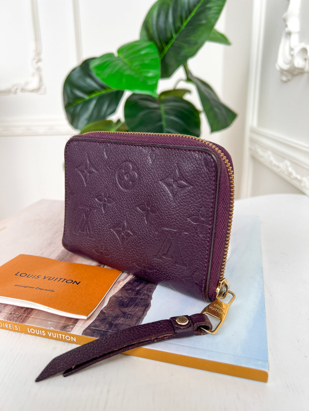 Authentic Louis Vuitton empreinte monogram purple violet  wallet