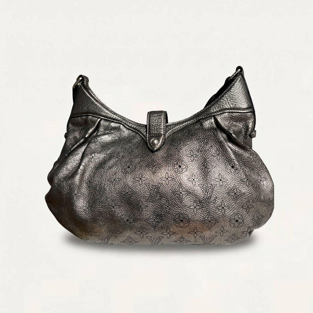 Sac bandoulière Louis Vuitton Mahina XS Monogram Bronze Perforé