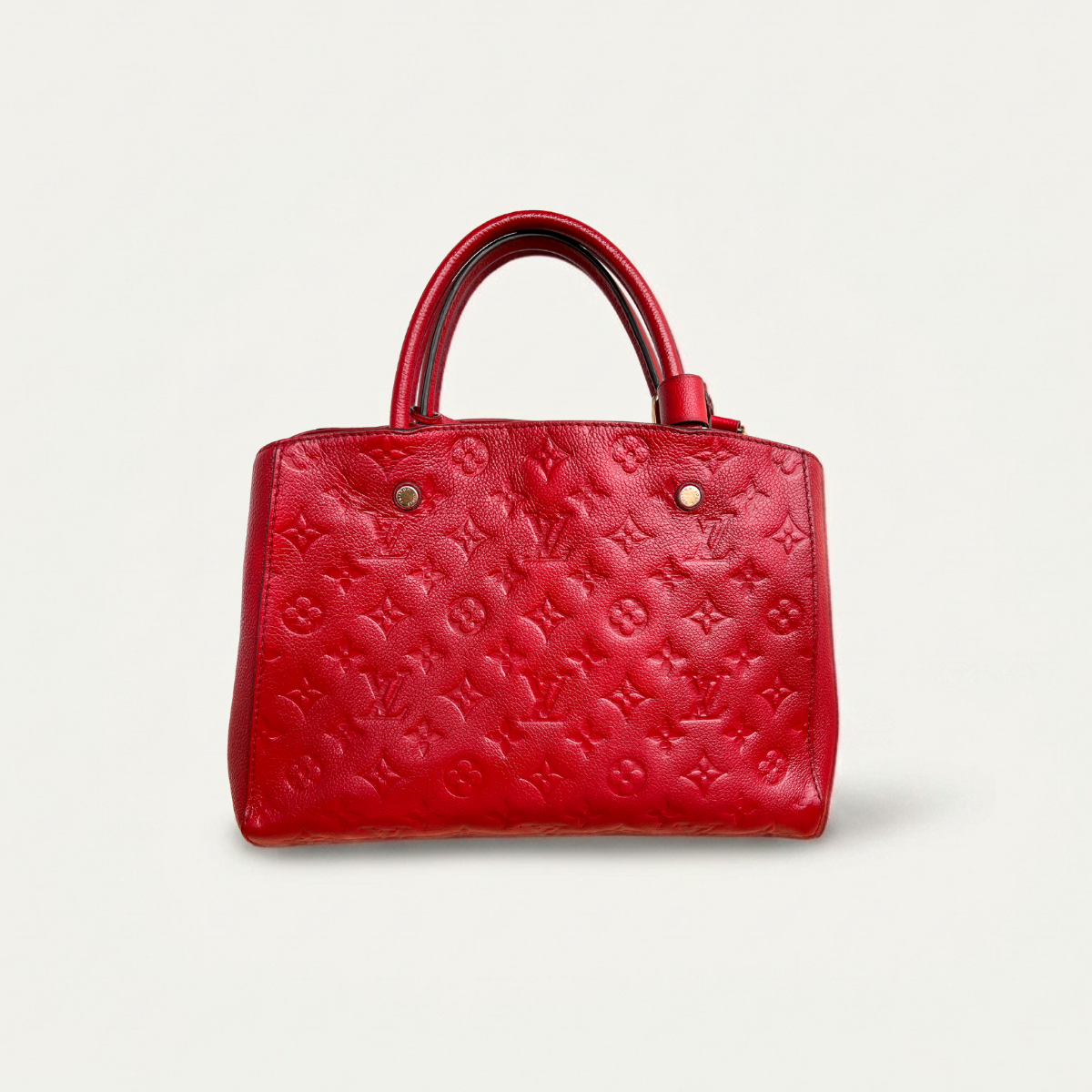 Authentic LV Montaigne MM Empreinte Monogram Red