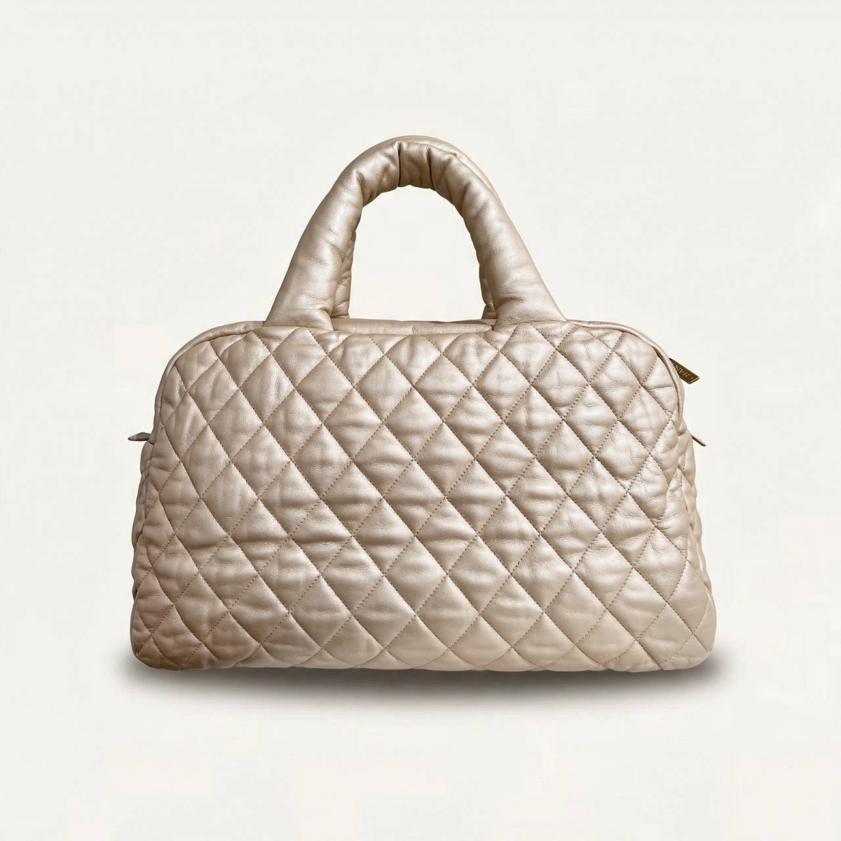 Chanel beige big lambskinb
