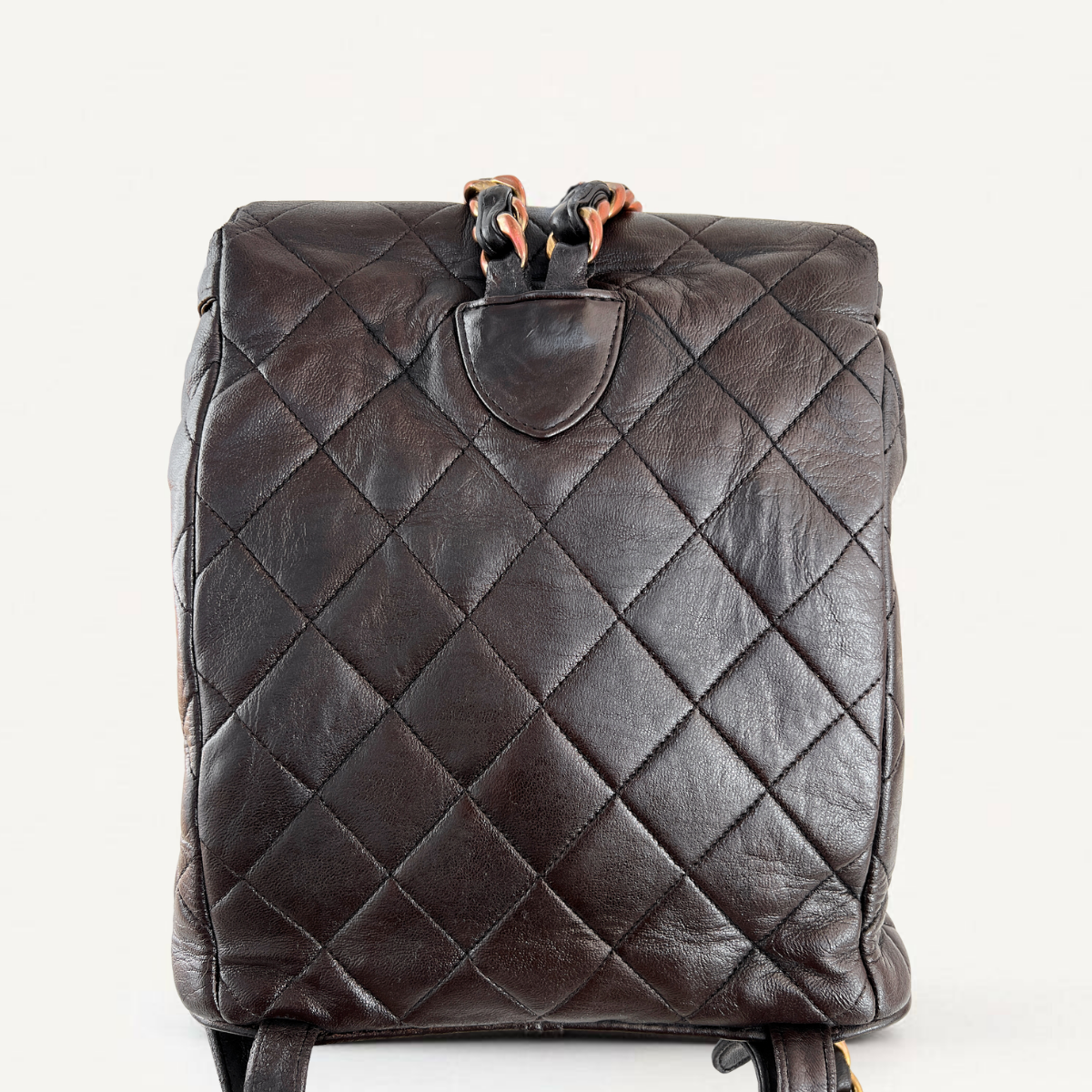 chanel leather backpack Chanel Backpack Matelasse Daypack Brown Leather Duma – Baggarium