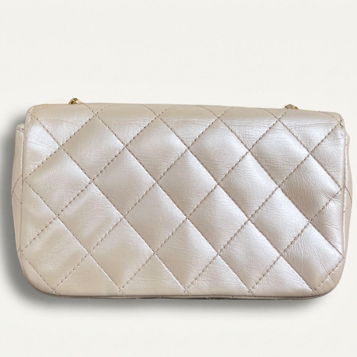 Chanel Emoticon Classic Flap Beige Lambskin Small Crossbody Bag