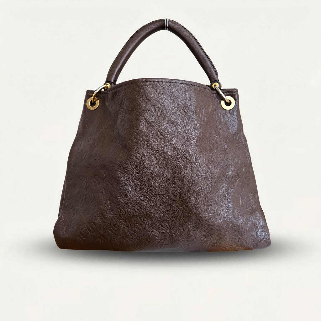 Louis Vuitton Artsy Brown Empreinte Monogram Shopper Hobo Shoulder Bag