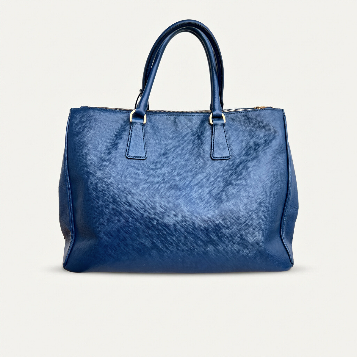 Prada saffiano dark blue tote galleria handbag