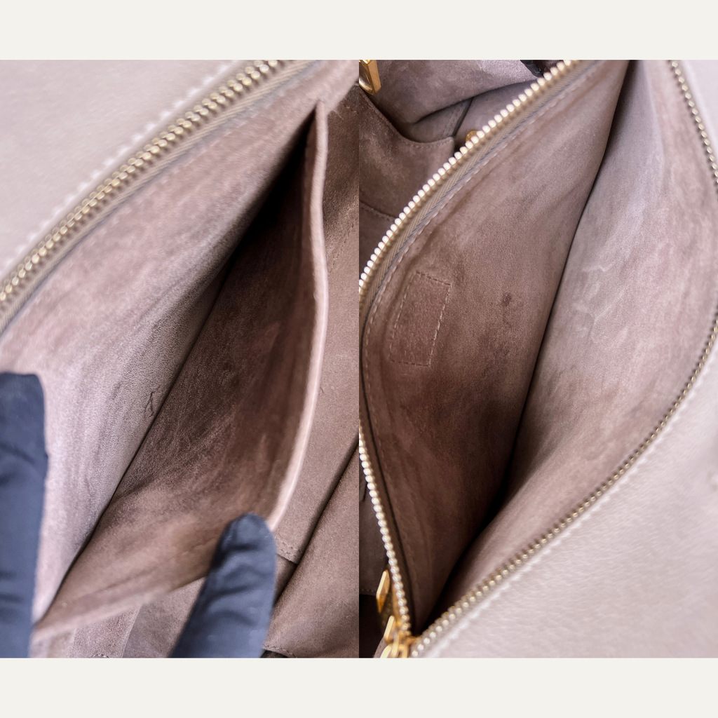 Louis Vuitton W Tote Veau Cachemire Calfskin  suede brown bag
