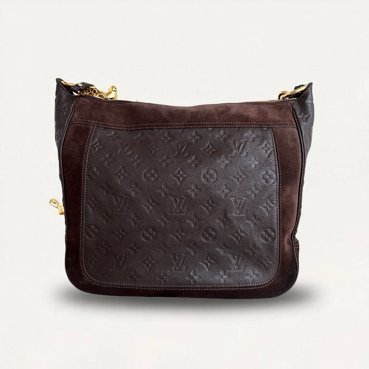Louis Vuitton Audacieuse Monogram MM Empreinte Sac bandoulière marron