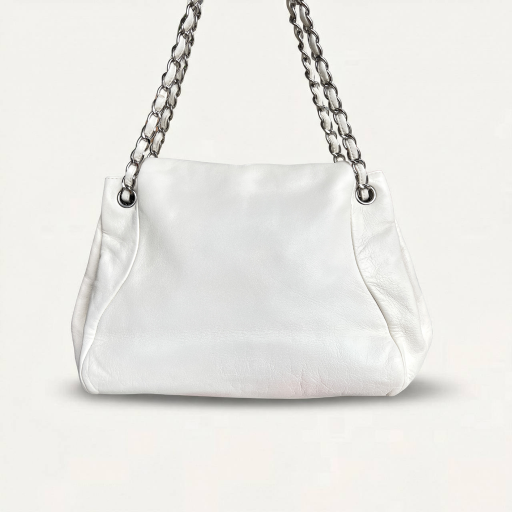 Chanel Sensual Accordion Flap Leather Lambskin CC Chain Crossbody Bag