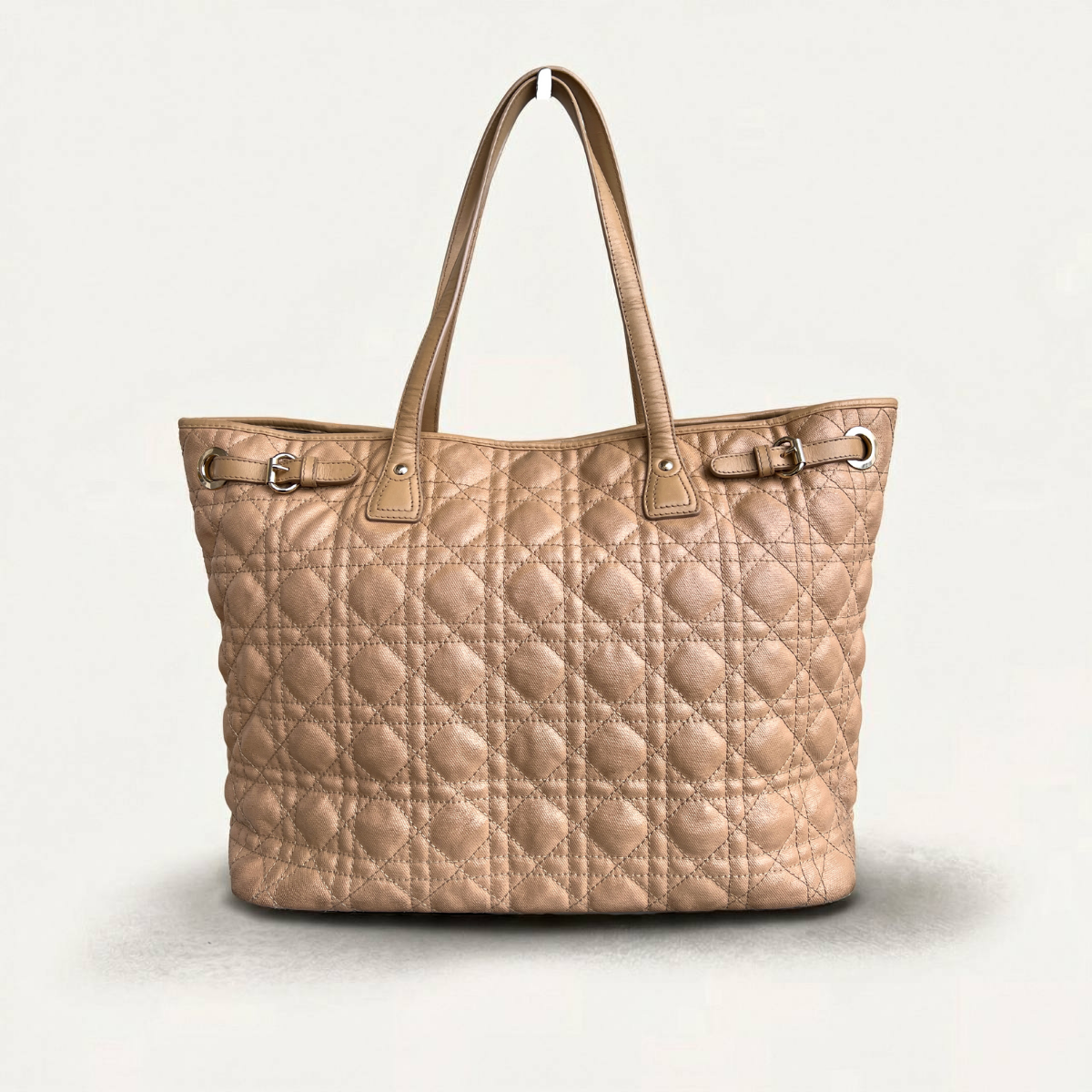 Christian Dior Panarea Medium Shopper Coated Beige Bag